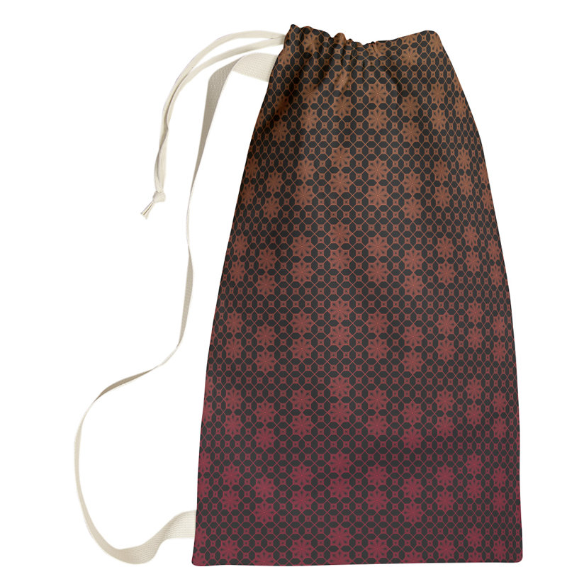 Sac à linge en treillis, Petit (H 64 po x l 20 po x P 1,5 po), Orange/rouge