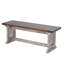 Ensemble de coin-repas 4 pièces Camie, table de salle à manger et banc gris-brun