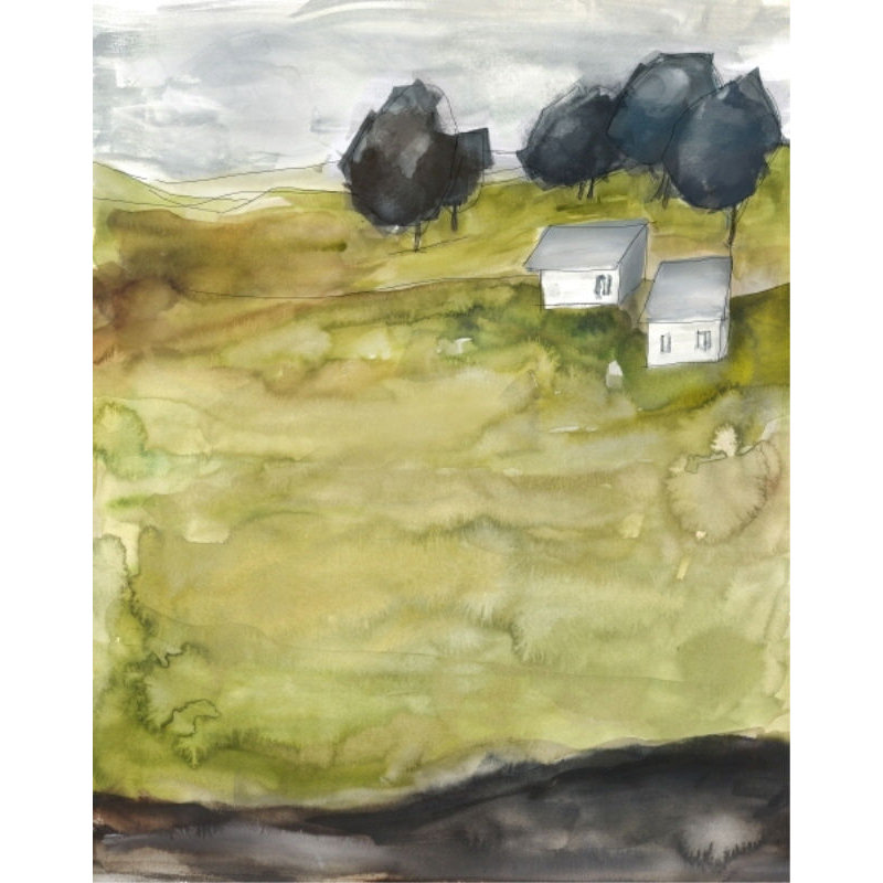 Green Land II Print by Elena Carlie, 30" H x 24" W x 1.5" D, Plexi