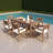 7 Pieces Outdoor Dining Set Included 1 Large Table And 6 Stackable Chairs  With Cushions And Waterproof Feature-100627288
