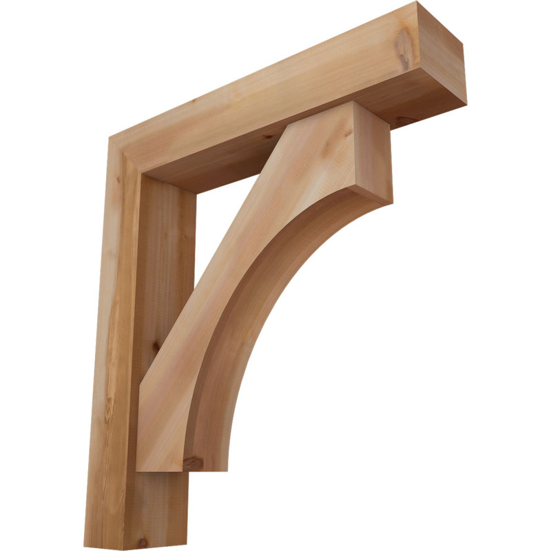 Support Westlake Block avec support décalé, 40 x 36, Cèdre rouge occidental de l 7 1/2 po (lisse)