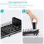 Égouttoir à vaisselle pliable avec drain en angle et panier à ustensiles Home Zone Living