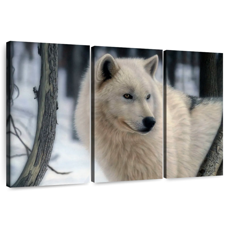 Brampt Arctic Prince Arctic Wolf, 32" H x 50" W