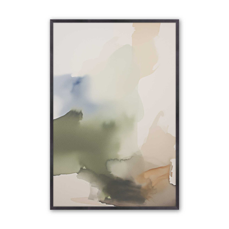 «Tranquil Eearth Reverie I», reproduction, Cadre en zinc patiné, 15.25" H x 12.25" W