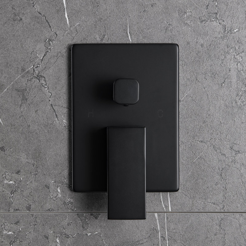 Système de douche mural complet à pression équilibrée avec valve brute pour salle de bain