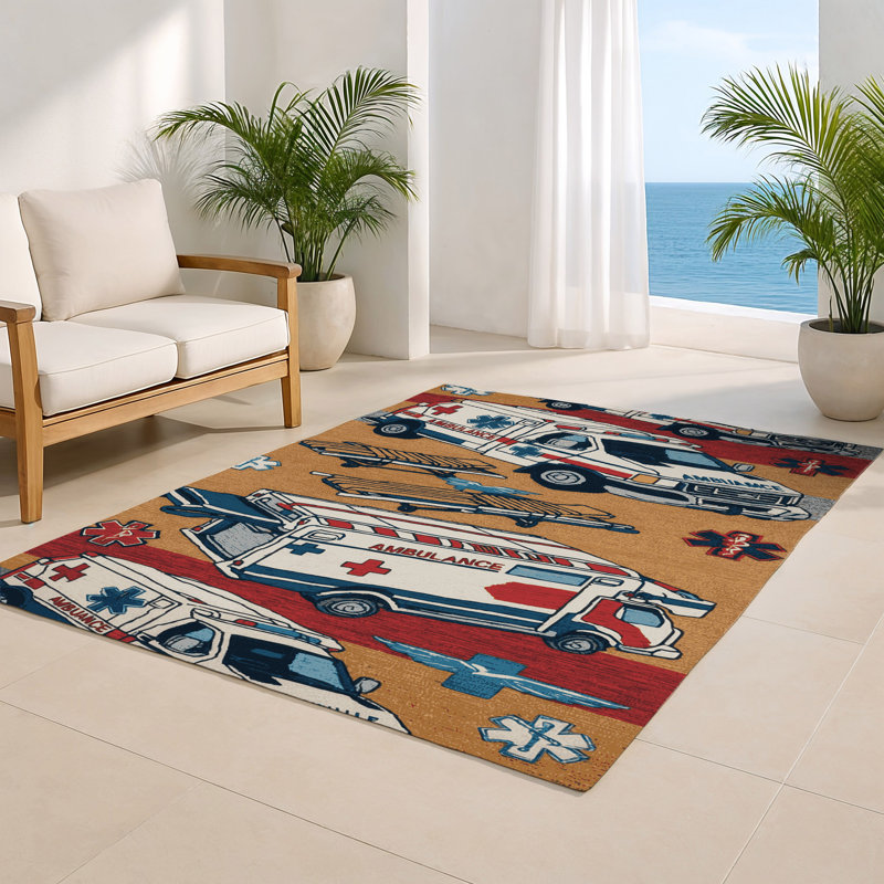 Tapis intérieur et extérieur brun Transport, Rectangulaire 8 pi x 10 pi