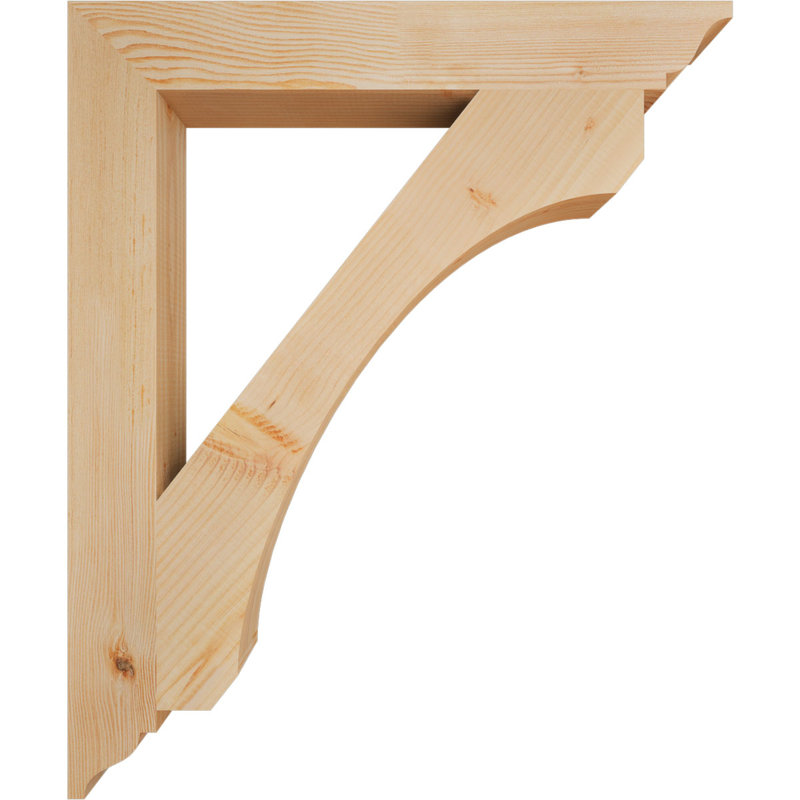 Support en bois rustique traditionnel BKTLEC01, Douglas (lisse), H 36 po x l 3,5 po x P 30 po