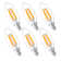 B11E12 100w Equivalent Led Candelabra Bulbs, 800lm Dimmable B11 E12 Led Chandelier Light Bulbs, 5.5w, Soft White, 6 Pack