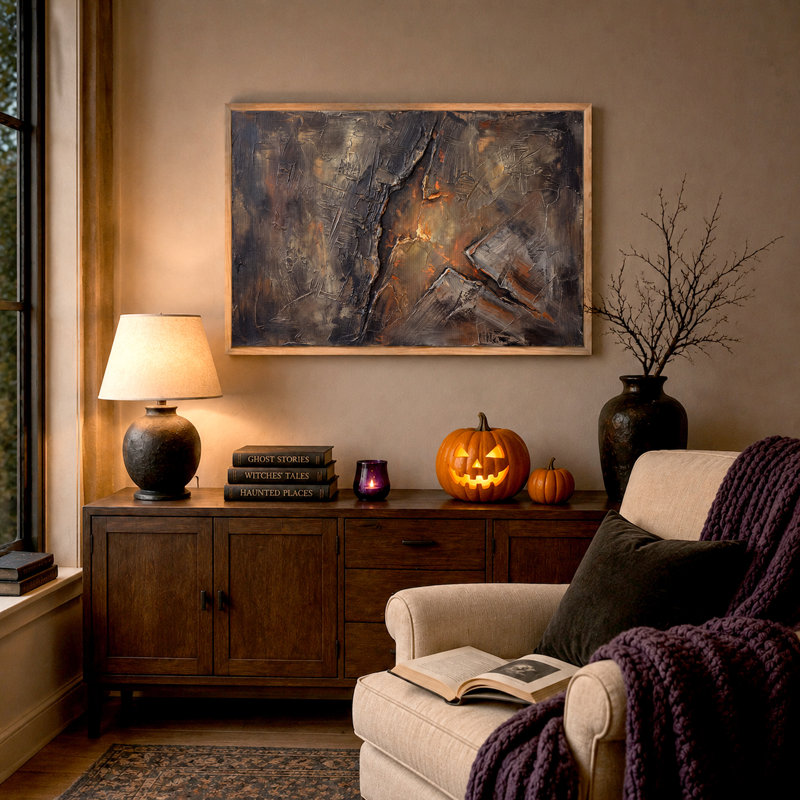 Art mural sur toile d'Halloween, 24"H x36"W