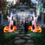 Fantôme gonflable géant de 3,6 m avec araignée et citrouille, décoration lumineuse extérieure avec ventilateur intégré, piquets et cordes pour jardin, pelouse et fête d'Halloween