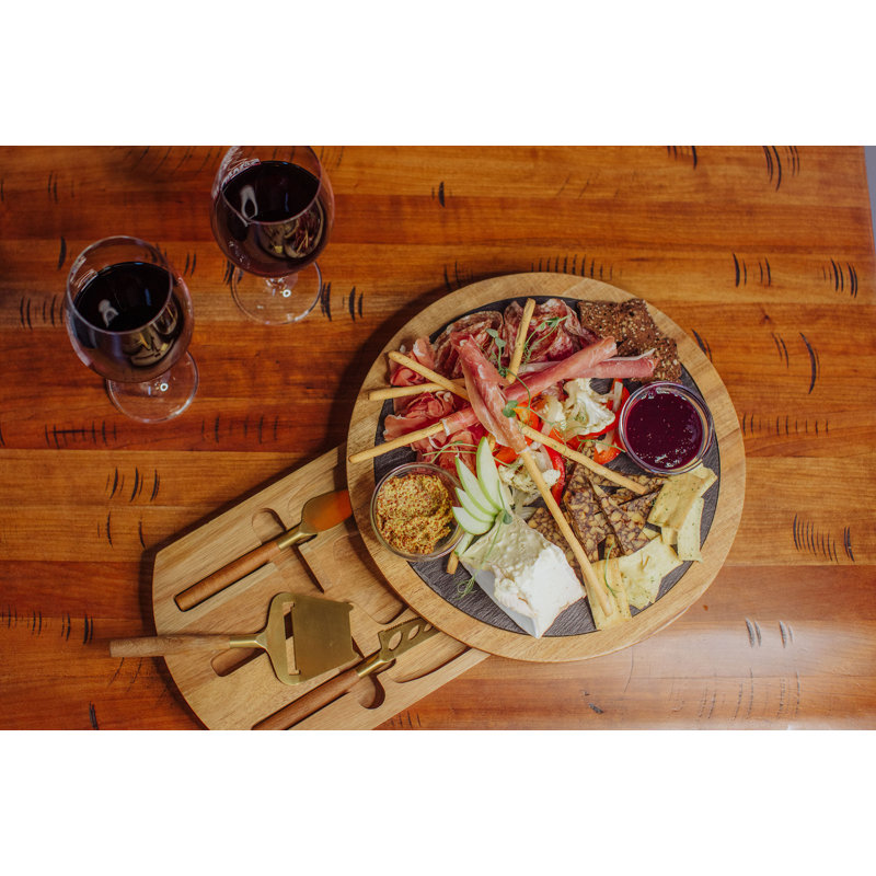 Planche de service avec outils à fromage en acacia et ardoise Insignia