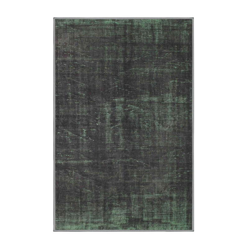 Tapis contemporain gris / noir, Rectangle 2 pi x 3 pi
