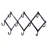 Accordion Wall Coat Hanger, Black