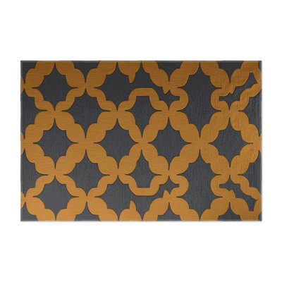 Tapis intérieur et extérieur rose Trellis