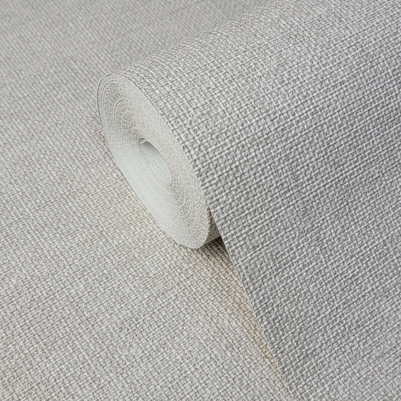 Rouleaux de papier peint gris faux blanc cassé / gris rustique