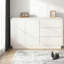 Buffet polyvalent blanc avec rangement, design moderne en MDF pour la salle à manger et le salon