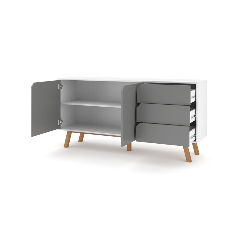 Jedidiah Unfinished TV Stand, Gray