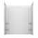 Crescendo 59.75'' x 35.8'' Walk-in Soaking Fibreglass Bathtub with Faucet