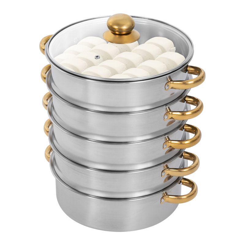 5-Tier Stainless Steel Steamer Pot, 11.81"