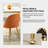 Modern Velvet Armless Side Dining Chairs-577782349
