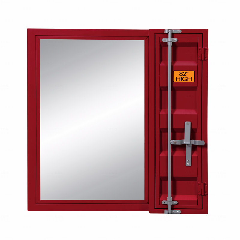 Vanity Accent Mirror, Red