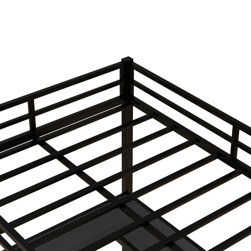 Lit mezzanine en métal avec bureau et tablettes - Créez une chambre à coucher élégante