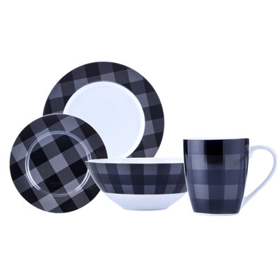 Dabrowski Piece Porcelain China Dinnerware Set - Service for 4