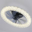 Ventilateur de plafond encastré 19,7 pouces avec ensemble de DEL, commande à distance, moteur à courant continu à 6 vitesses et conception en cage noire pour la cuisine ou la chambre à coucher