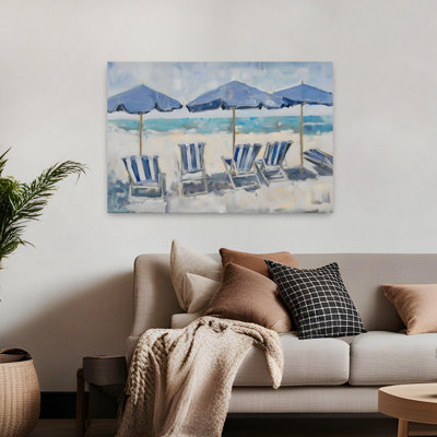 Art contemporain de plage, chaises de plage