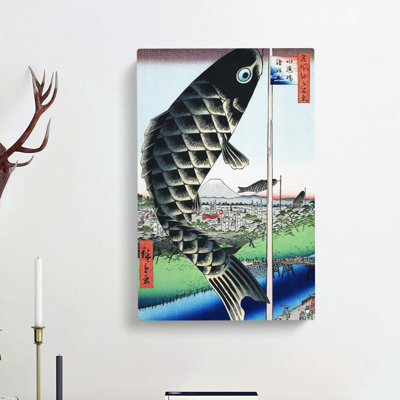 Suido Bridge And Surugadai by Utagawa Hiroshige - Wrapped Canvas Painting