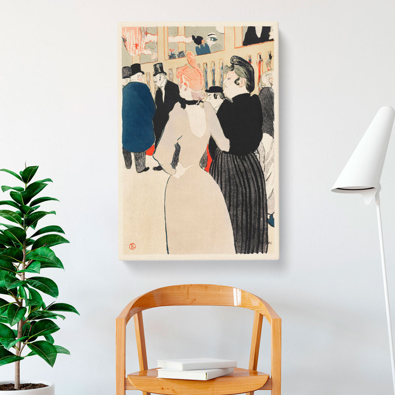 La Goulue And Her Sister Vol.2 by Henri De Toulouse-Lautrec - Wrapped Canvas, 76cm H x 50cm W x 3cm D