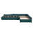 Upholstered Double Twin Size Daybed With Trundle And Drawer, Green