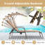 Chaise longue réglable à 5 niveaux pour patio