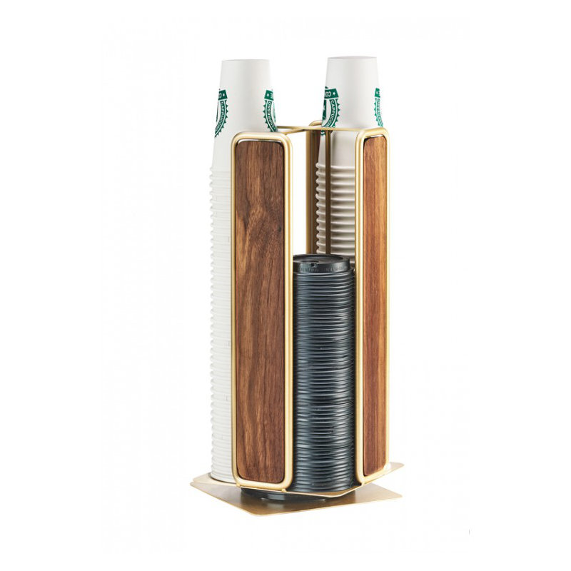 Cal-Mil Revolving Cup and Lid Display, Chrome
