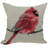 Embroidered Feather Reversible Throw Pillow