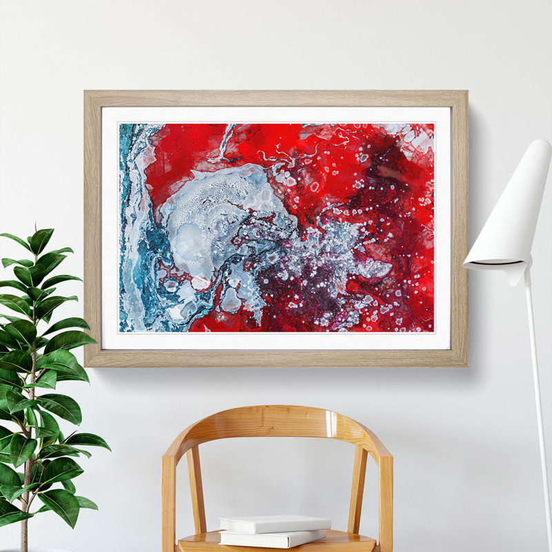 Wild Life in Abstract - Framed Print, 35cm H x 50cm W x 2cm D, Oak