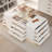 16-Drawer Chest With Graceful Design And Tempered Glass Top