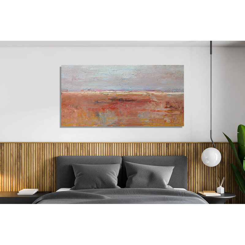 " Hot Plains " by John Beard, 30" H x 60" W x 2" D, Unframed