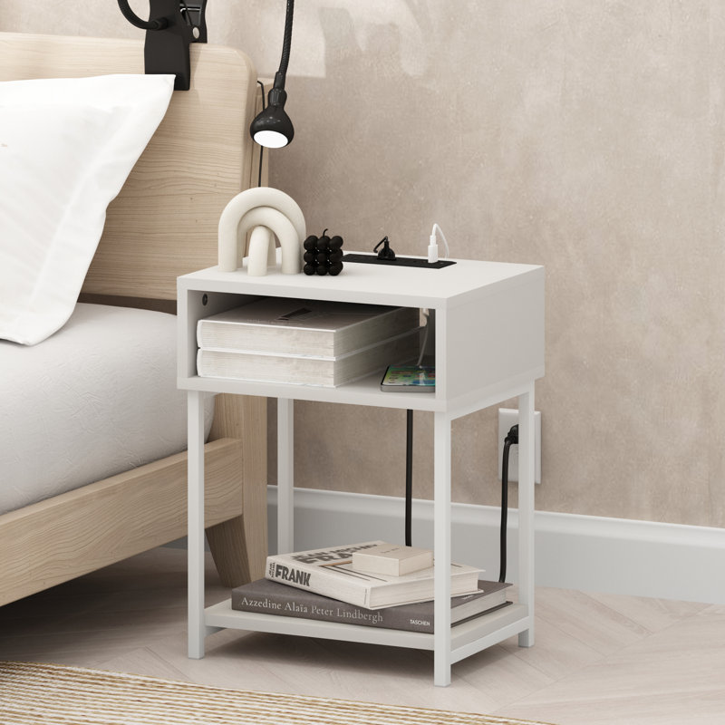 Table de bout Moretti, Blanc, Blanc