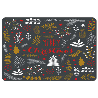 Dukes Wood, Polyester, Polyester Coated Hardwood Abstract Rectangle Placemat