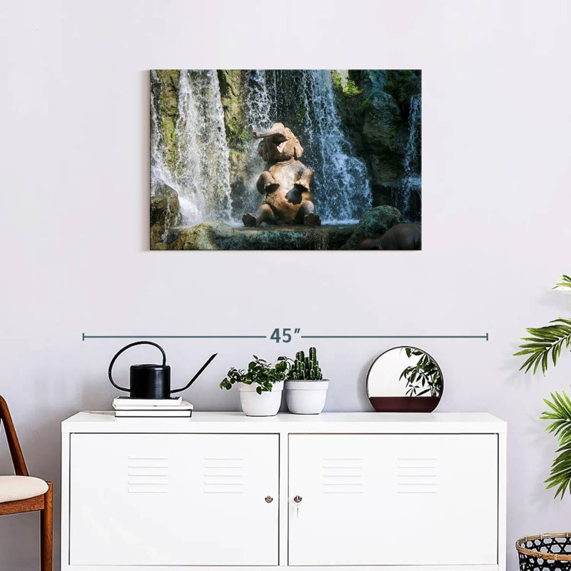 Elephant Bath Time, 20" H x 30" W