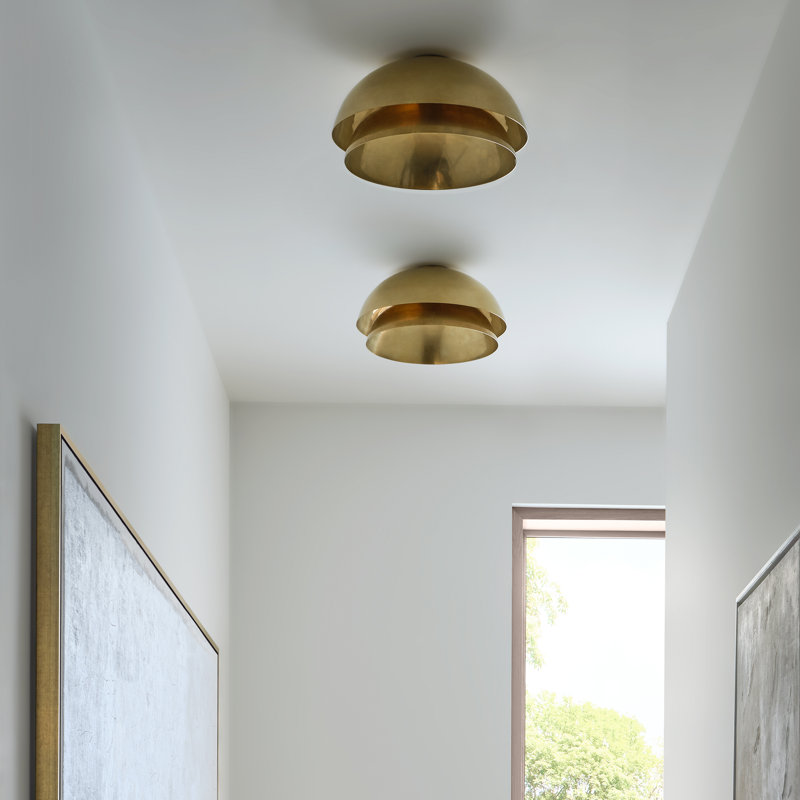 Shanti 1 - Light LED Flush Mount, Polished Nickel