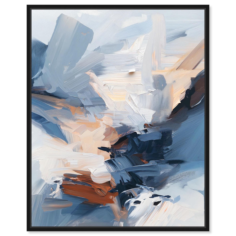«A Symphony in White I» par Art Remedy, H 21 po x l 17 po, Cadre flottant noir