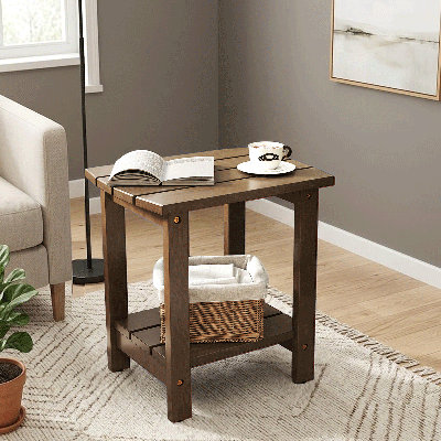 Table d'appoint en bois massif Classic