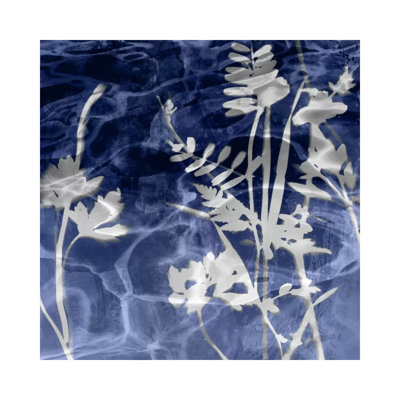 Indigo Leaves I by Danielle Carson - Wrapped Canvas Painting