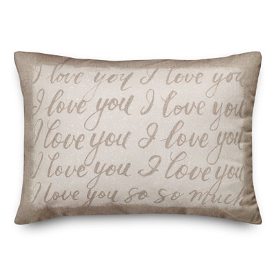 Coussin extérieur I Love You Script