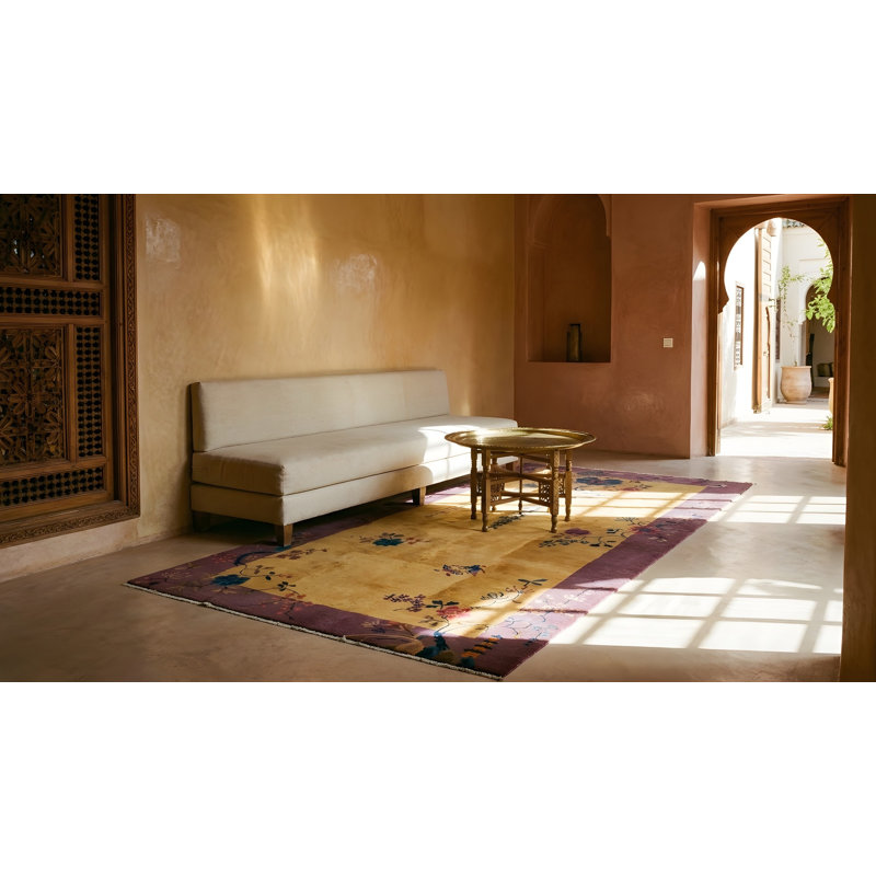 Tapis art déco chinois en laine