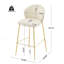 Tabouret de bar d'intérieur rembourré Kira