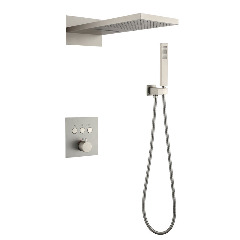 All-In-One Kit with Rough in-Valve, Brushed Nickel