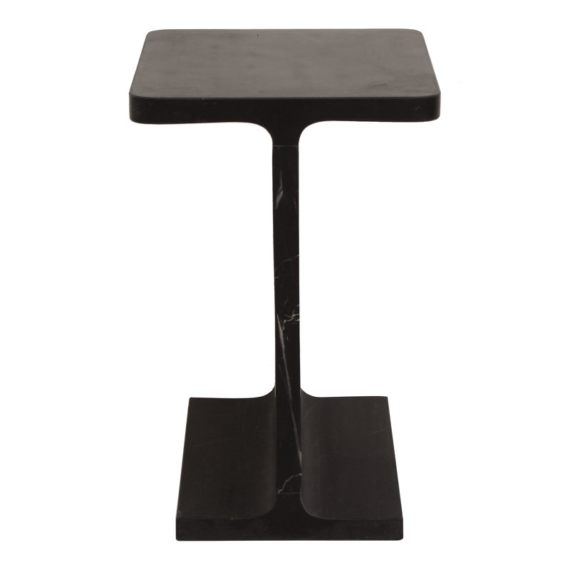 Marble End Table, Black
